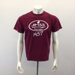 JMSS Panthers  Medium Red Cotton Short Sleeve T